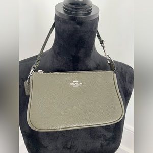 Coach Nolita 19 Handbag Wristlet Olive Green Pebble Leather C1985